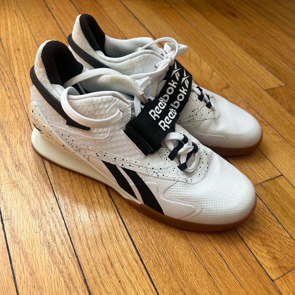 Reebok Legacy Lifter II white and black speckled - women’s 10 - lightly used